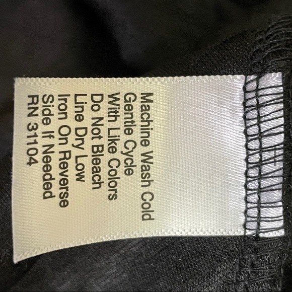 Kim Rogers Sparkly Silver Eyelash Ruffle Black Womens Petite Large Tunic Top - Picture 6 of 8